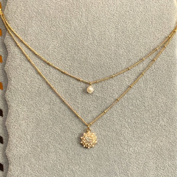 NWT Lauren Conrad gold tone genuine freshwater pearl necklace - Picture 4 of 6